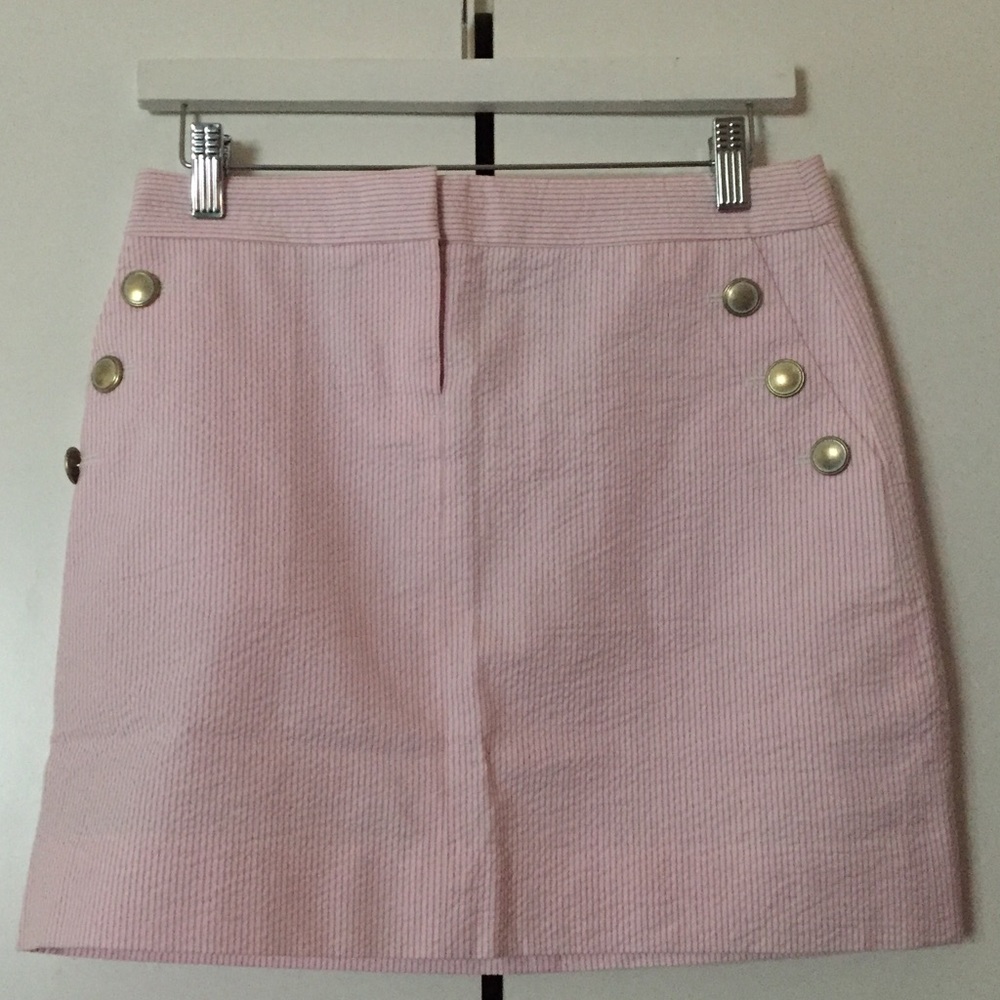 NWT J Crew Seersucker Skirt sz 0